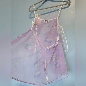 Tiffany Lingerie Chemise and Thong Set Purple